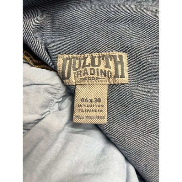 Duluth Trading Co. Flex Weekend Jeans Medium Wash Straight Leg Denim 46 X 30 - Picture 7 of 9